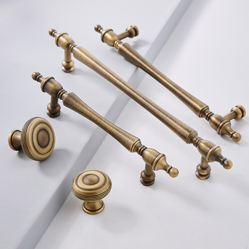 Furniture Hardware High End - Messing kasthandvat Chinese retro kledingkastdeurgreep Creatieve