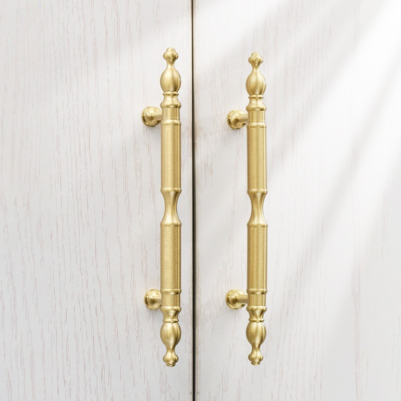 Furniture And Kitchen Hardware Fitting - Europese massief messing meubelgrepen gouden handgrepen