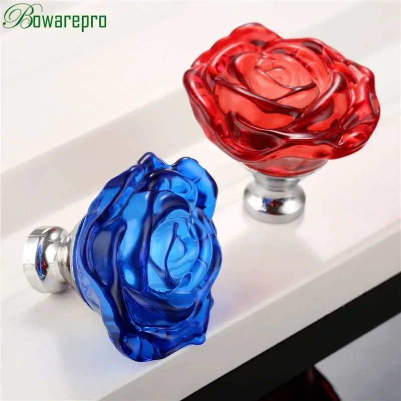 Furniture Home Hardware - Bowarepro 50Mm Crystal Rose Glas Handvat