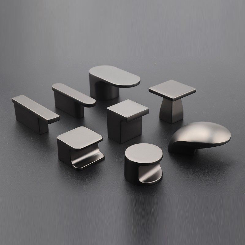 Furniture Hardware High End - 1 STKS Zwart Nikkel Matgrijs Garderobekast