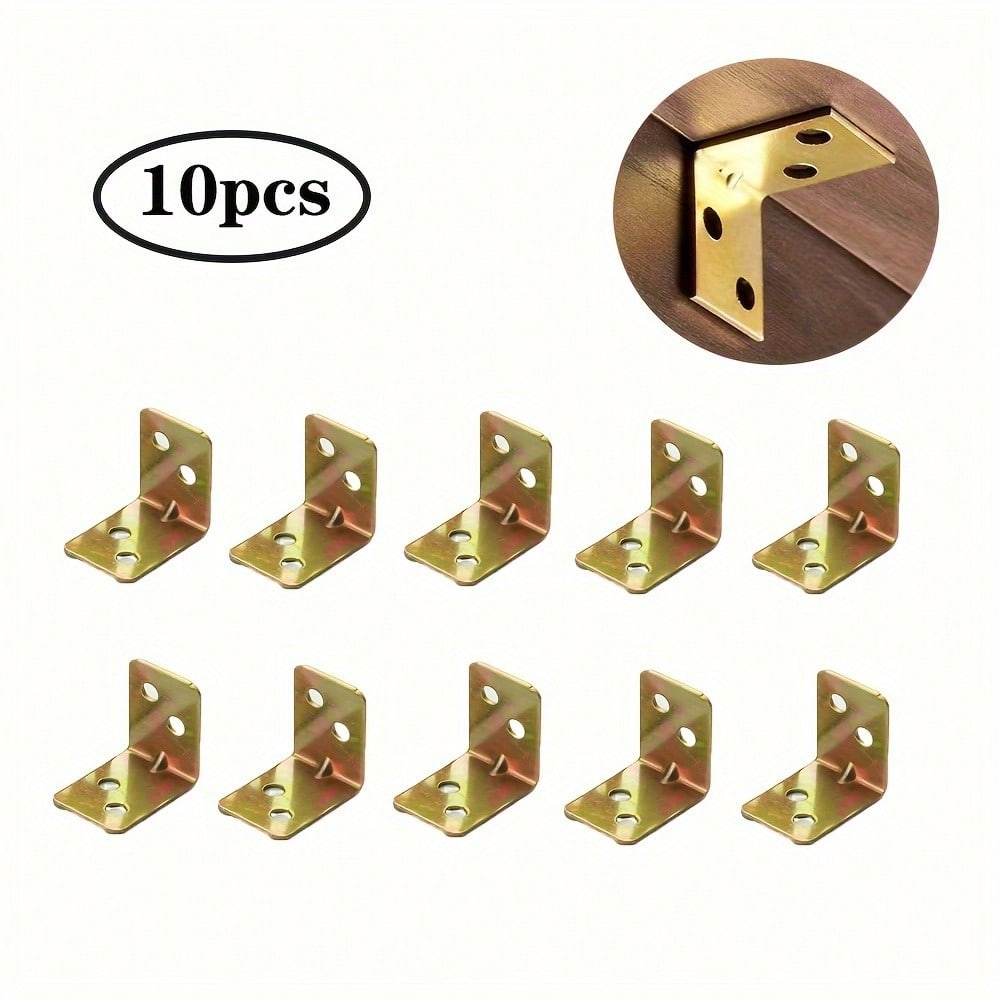 Shelf Bracket Pair - 10 stks L-vormige Hoekbeugels Hoekbeugels Lade