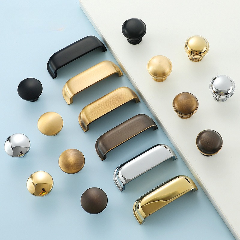 Furniture And Kitchen Hardware Fitting - Moderne massief messing meubelgrepen keukenkast ladegrepen