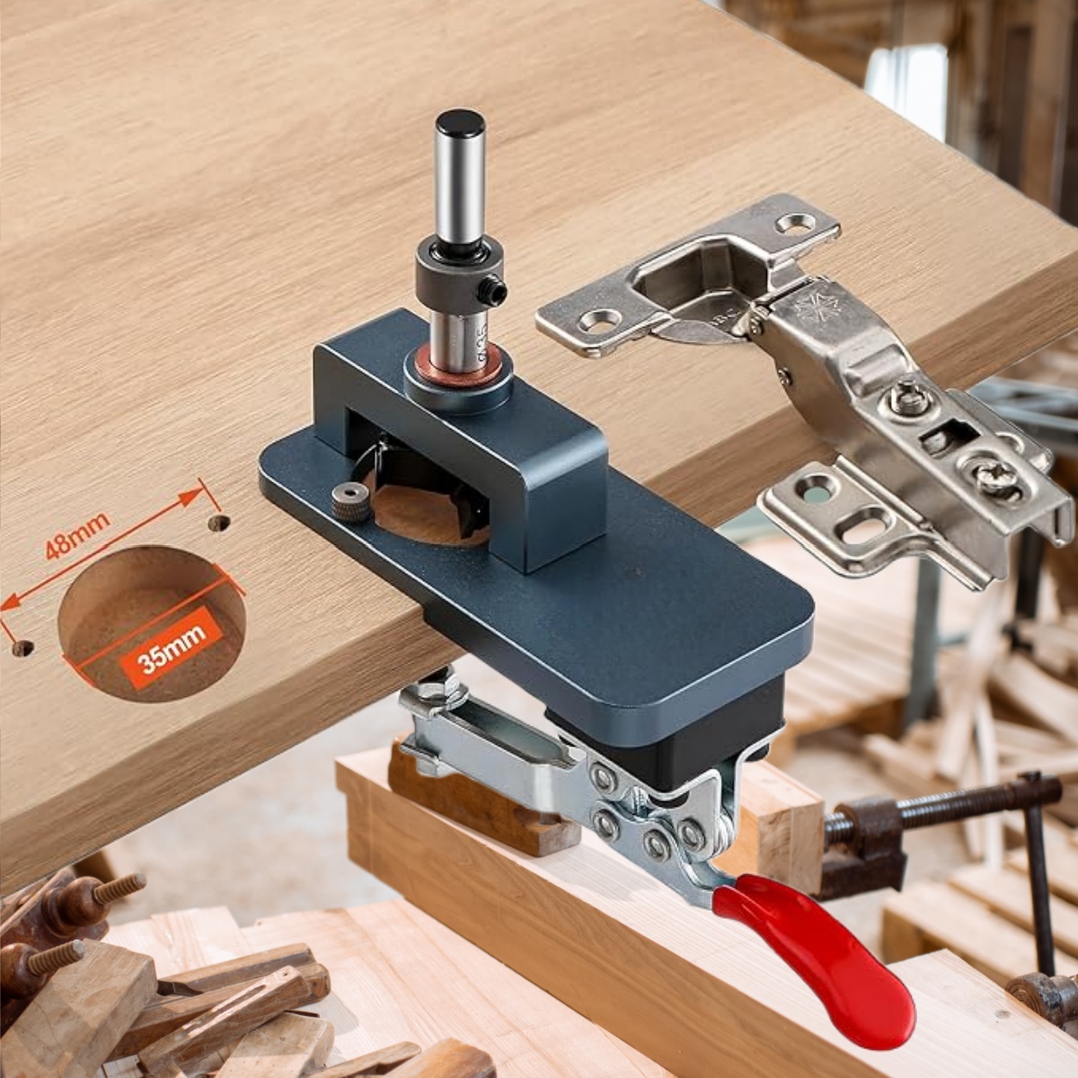Furniture Hardware Fitting - 35 mm scharniermal - nauwkeurige boorgeleider