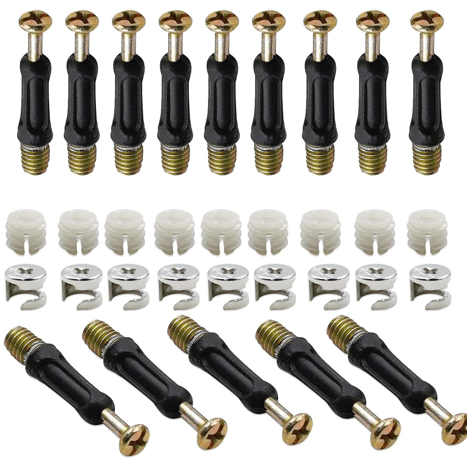 Furniture Joinery Hardware - 50 sets 3-in-1 meubelverbindingsset Cam Lock-moeren
