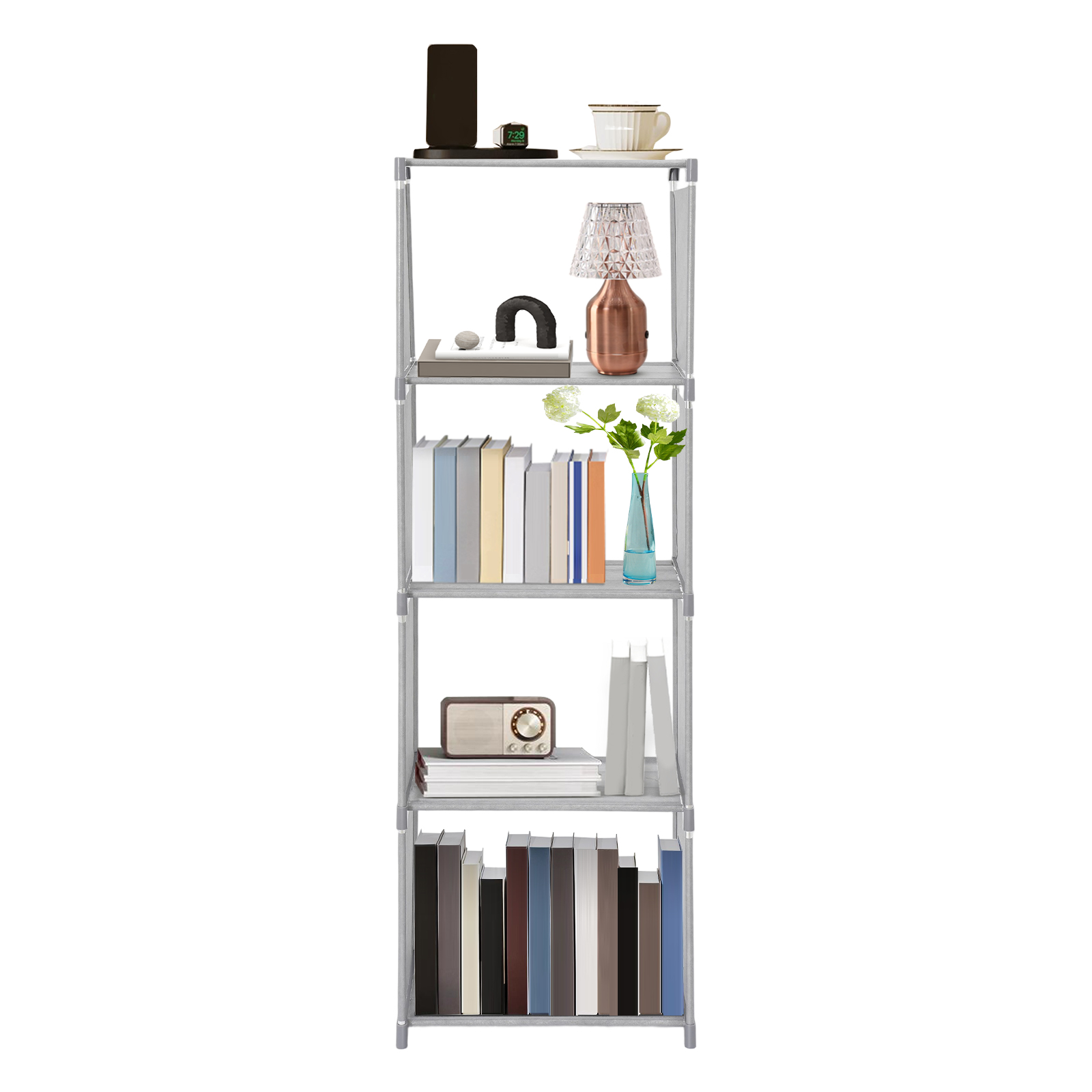 Furniture Hardware Photos - Verticale open boekenplank Rechthoekig, slank formaat,
