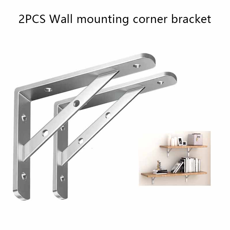 Shelf Bracket Pair - 2 STUKS Roestvrijstalen Driehoekige Beugels Wandplankbeugel