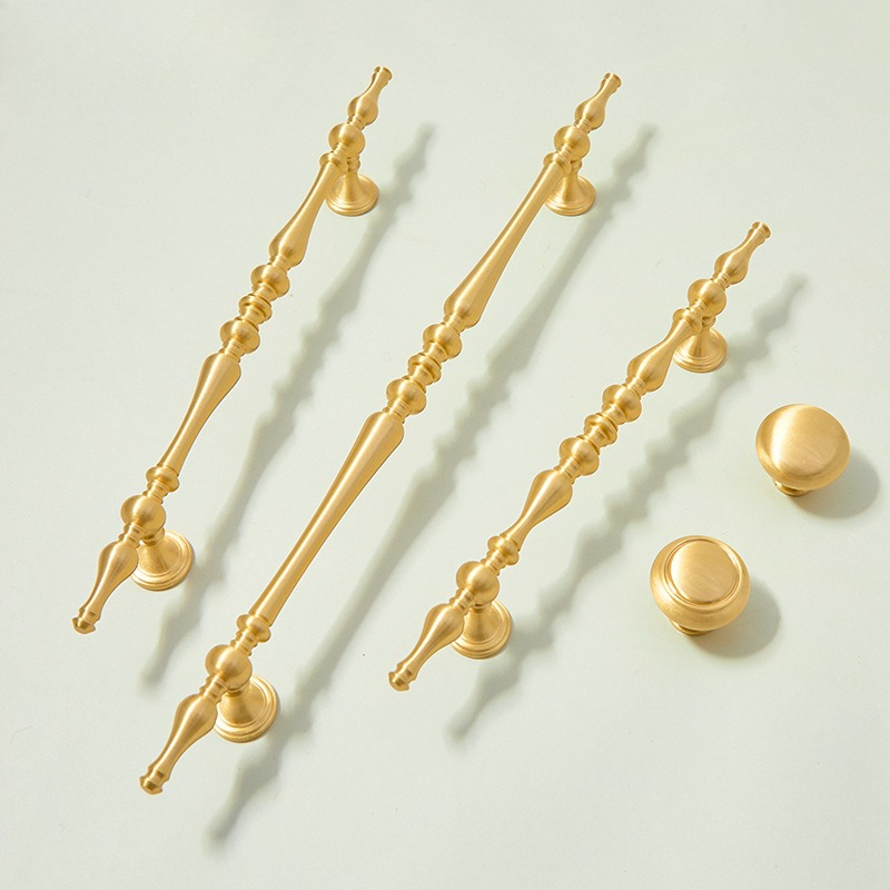 Furniture And Kitchen Hardware Fitting - Franse massief messing meubelgrepen Helder gouden