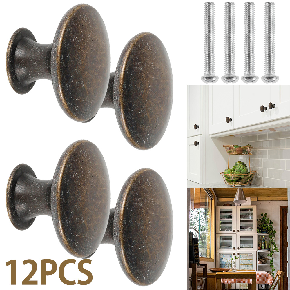 Furniture And Kitchen Hardware Fitting - 12 STKS Retro Trekhandgrepen Brons Tone