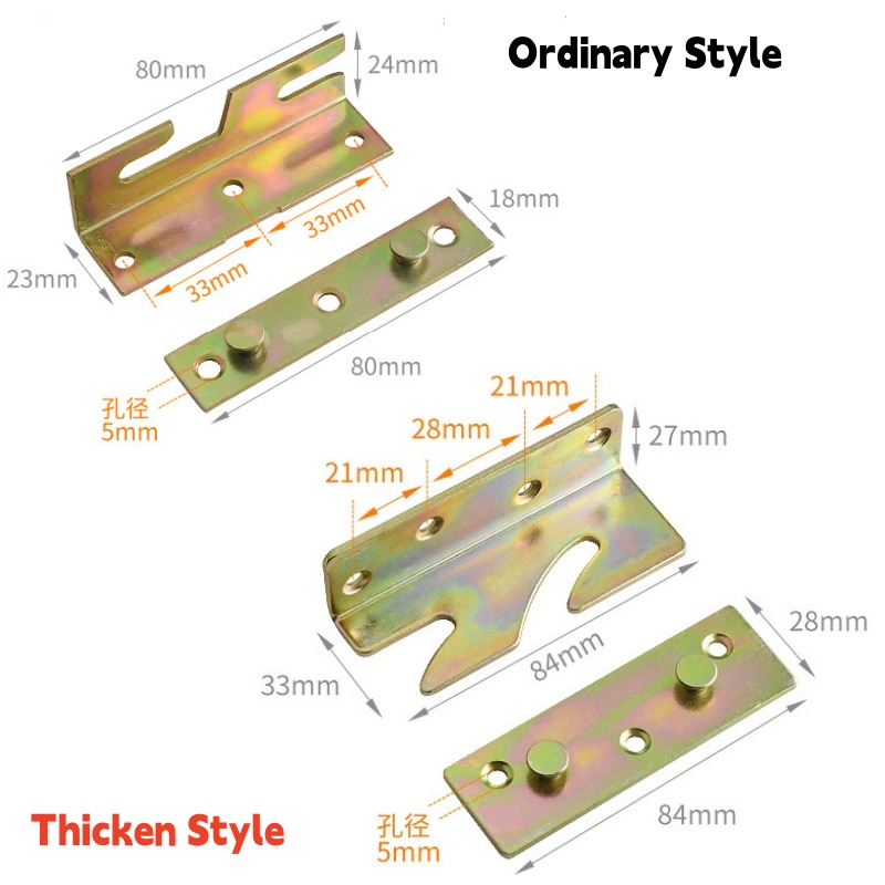 4 sets zware bedrailbeugels ni - Furniture Hardware Fitting recensie en prijs