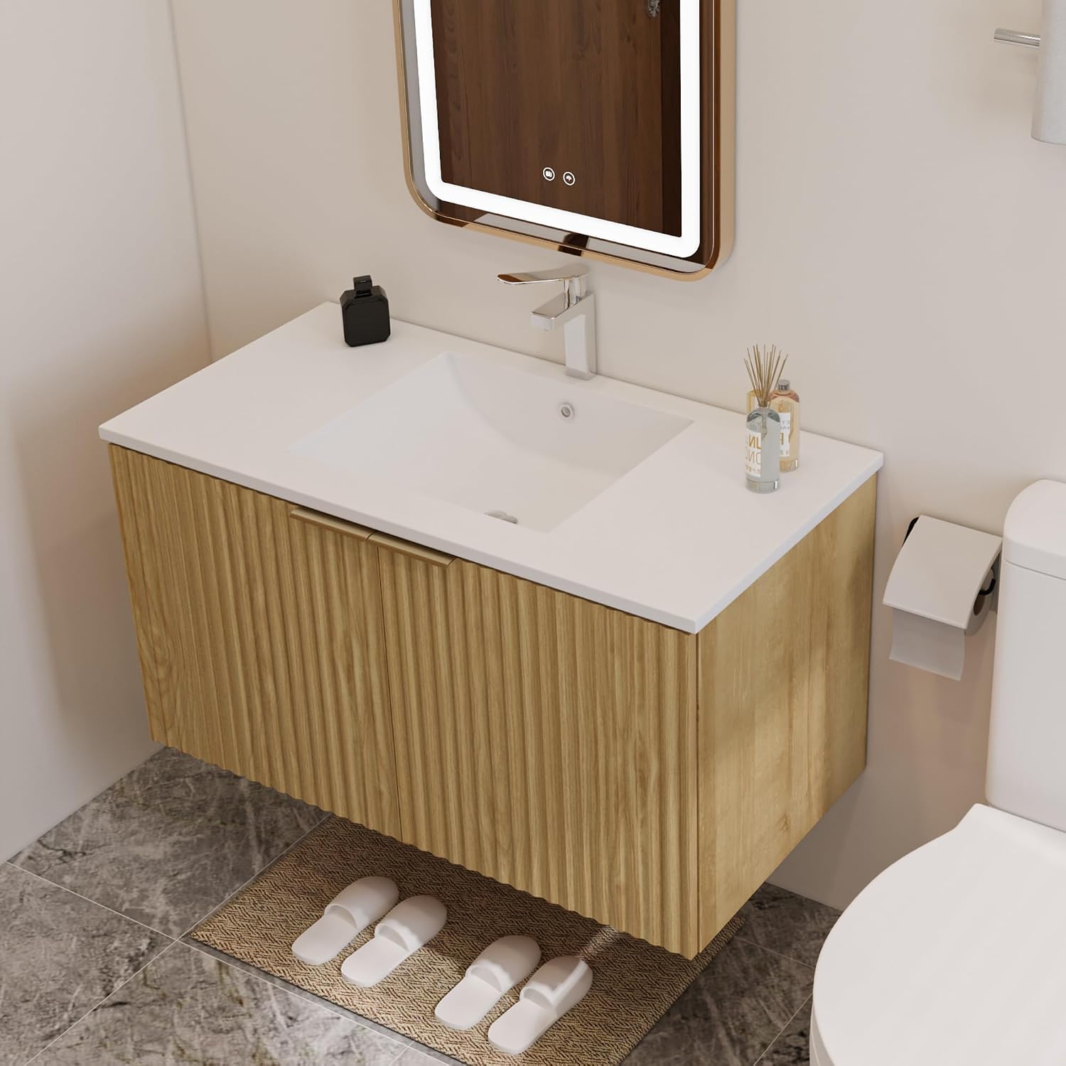 Moderne zwevende badkamermeube - Furniture Hardware Fitting recensie en prijs