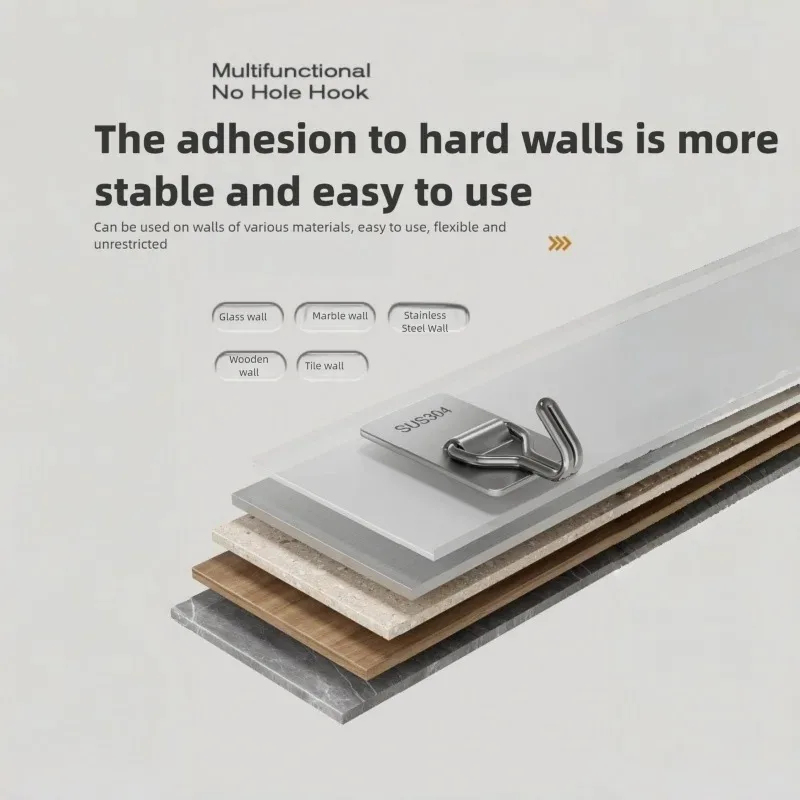 Zelfklevende wandhaken Roestvr - Furniture And Kitchen Hardware Fitting recensie en prijs
